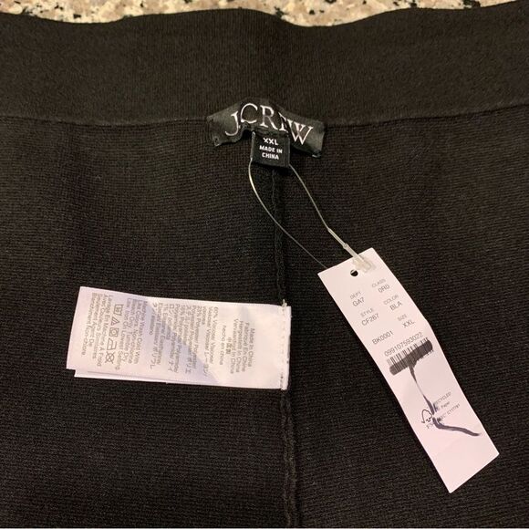 J Crew Pants XXL Slim Flare Knit Sweater Pull On Wide Leg Black Office - Picture 9 of 11